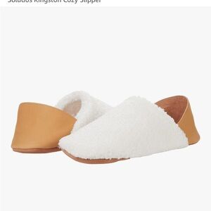 Soludos Kingston Cozy Wink Slippers Suede Faux Fur‎ Tan NEW 10.5